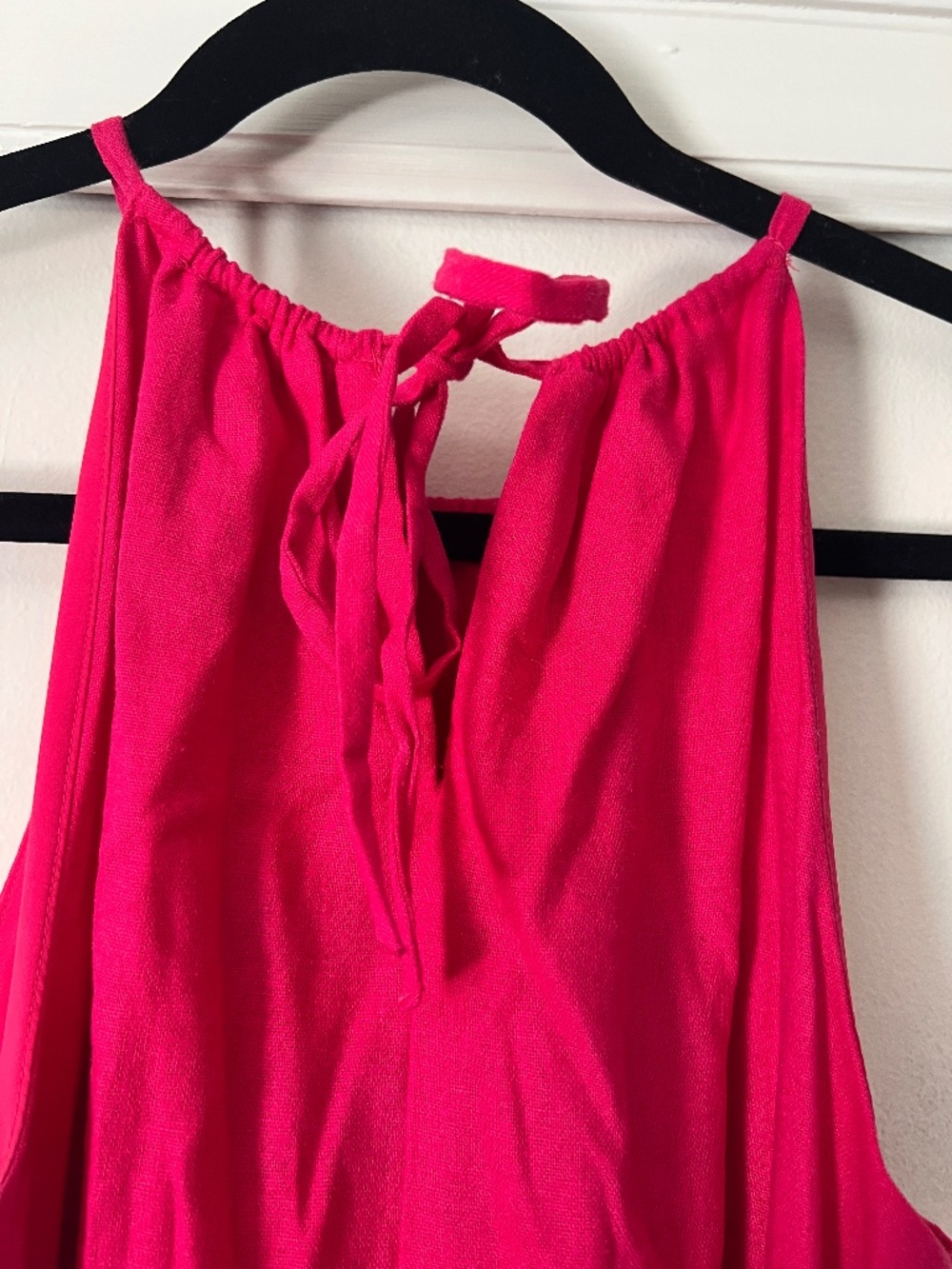 Bar III Hot Pink Tie-Waist Midi Dress – Size Small